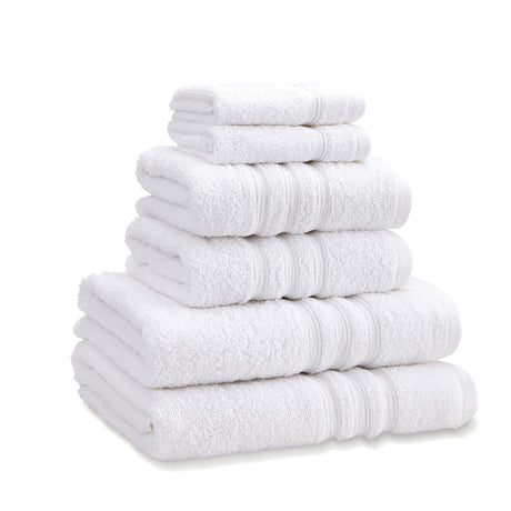 Catherine Lansfield Zero Twist 6 Piece Cotton Towel Bale Set 500GSM - White