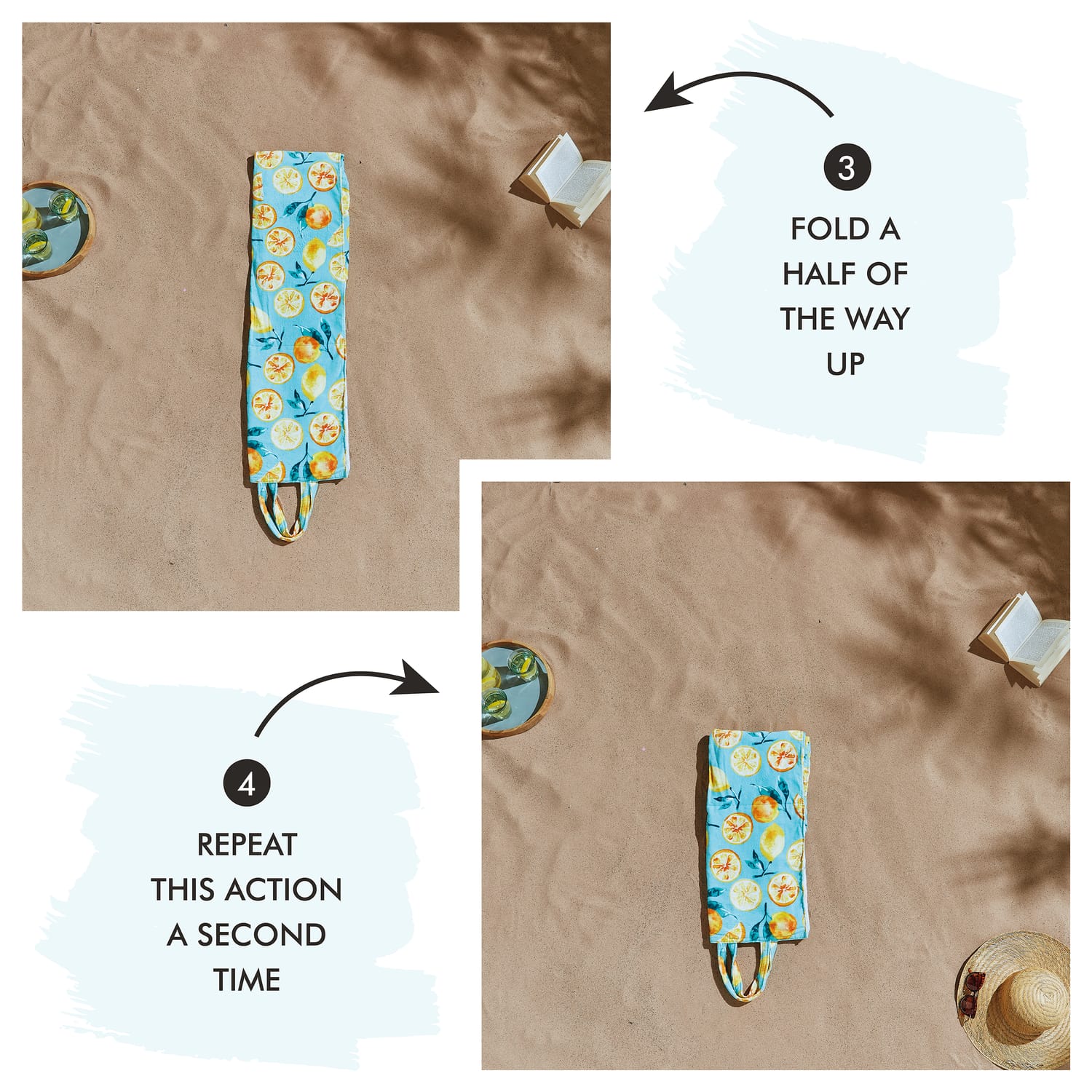 Catherine Lansfield Summer Fruits Beach Towel in a Bag - Summer Fruits Beach In A Bag