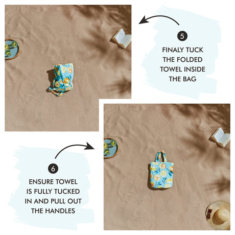 Catherine Lansfield Summer Fruits Beach Towel in a Bag - Summer Fruits Beach In A Bag