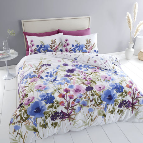 Catherine Lansfield Countryside Floral Shower Curtain - Pink - Countryside Floral