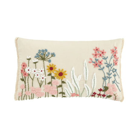 Catherine Lansfield Countryside Floral Filled Cushion - Countryside Floral Natural Cushion
