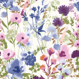 Catherine Lansfield Countryside Floral Blue Wallpaper - Countryside Floral Pink Blue Wallpaper