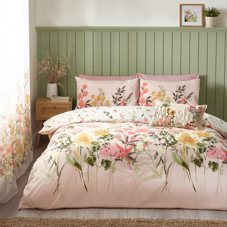 Catherine Lansfield Countryside Floral Shower Curtain - Pink