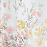Catherine Lansfield Countryside Floral Slot Top Voile Curtain Panel - White - Countryside Floral Voile