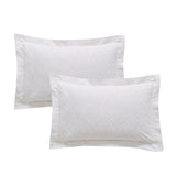 Bianca Waffle Circle 180 Thread Count 100% Cotton Duvet Cover Set - White image 8