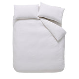 Bianca Fine Linens Waffle Cotton Circle Duvet Cover Set - Waffle Cotton Circle Duvet Set White