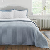 Bianca Fine Linens Quilted Lines Bedspread - Quilted Lines Bedspread Blue