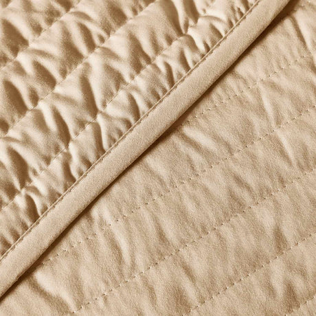Bianca Fine Linens Quilted Lines Bedspread - Quilted Lines Bedspread Natural