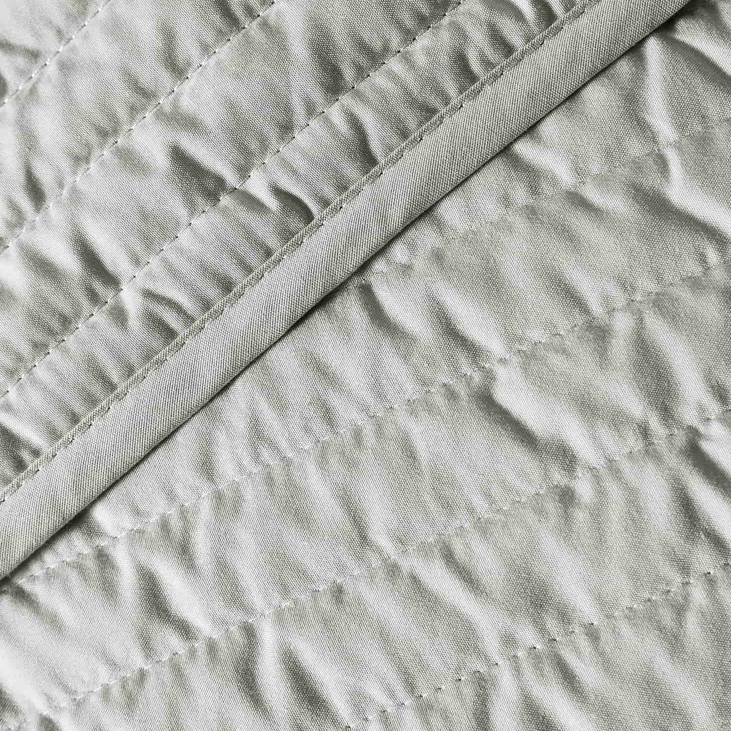 Bianca Fine Linens Quilted Lines Bedspread - Quilted Lines Bedspread Silver Grey