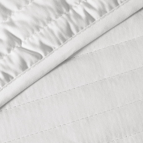 Bianca Fine Linens Quilted Lines Bedspread - Quilted Lines Bedspread White