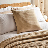 Bianca Quilted Lines Filled Cushion 55cm x 55cm