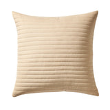 Bianca Quilted Lines Filled Cushion 55cm x 55cm - Quilted Lines Cushion Natural