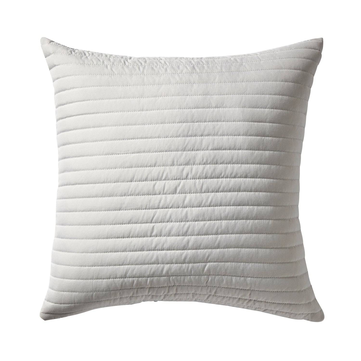 Bianca Quilted Lines Filled Cushion 55cm x 55cm - Quilted Lines Cushion Silver Grey