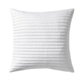Bianca Quilted Lines Filled Cushion 55cm x 55cm - Quilted Lines Cushion White