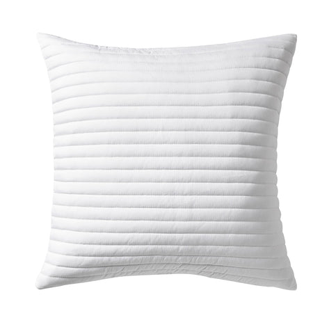 Bianca Quilted Lines Filled Cushion 55cm x 55cm - Quilted Lines Cushion White