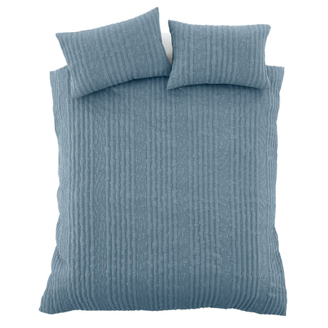 Pineapple Elephant Tamba Stripe Chambray Duvet Cover Bedding Set - Tamba Jersey Stripe Duvet Set Blue