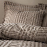Pineapple Elephant Tamba Jersey Stripe Natural Duvet Cover Bedding Set - Tamba Jersey Stripe Duvet Set Natural