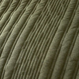 Pineapple Elephant Tamba Jersey Stripe Duvet Cover Set - Tamba Jersey Stripe Duvet Set Olive