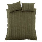 Pineapple Elephant Tamba Jersey Stripe Duvet Cover Set - Tamba Jersey Stripe Duvet Set Olive
