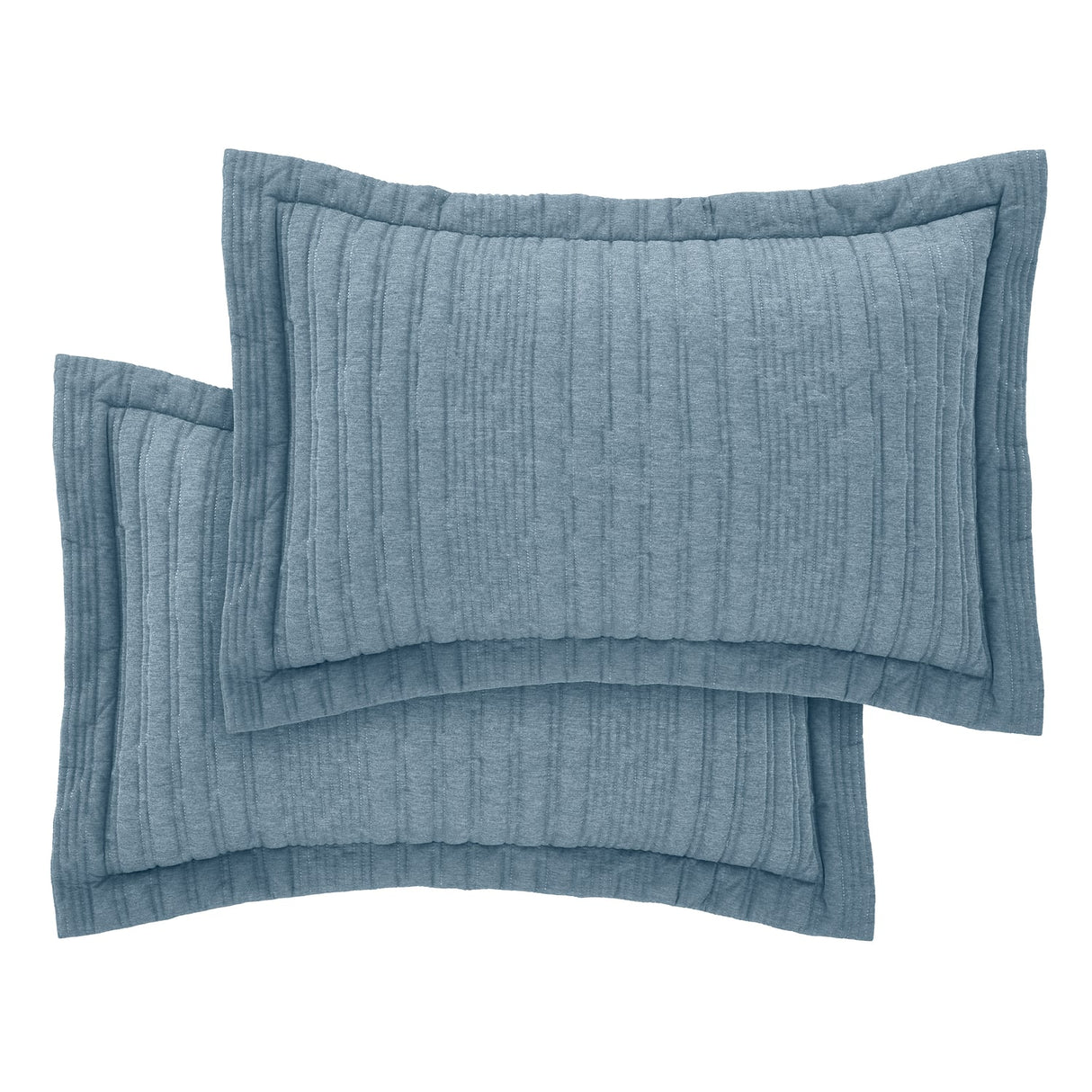 Pineapple Elephant Tamba Jersey Stripe Pillowcases - Tamba Jersey Stripe Oxf Pc Pair Blue