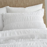 Catherine Lansfield Seersucker Duvet Cover Set - Seersucker Duvet Set White