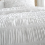 Catherine Lansfield Seersucker Duvet Cover Set - Seersucker Duvet Set White