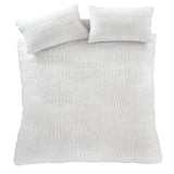 Catherine Lansfield Seersucker Duvet Cover Set - Seersucker Duvet Set White