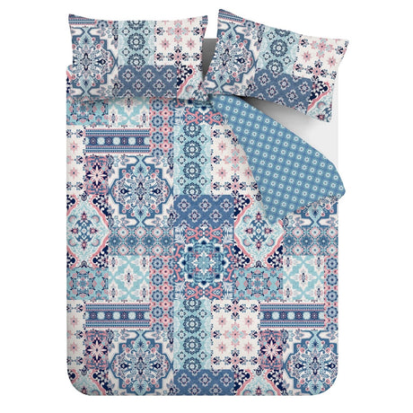 Catherine Lansfield Boho Patchwork Beige Duvet Cover Set - Boho Patchwork Duvet Set