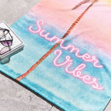 Sassy B Summer Vibes Cotton Beach Towel 76x160cm - White - Summer Vibes Beach Towel