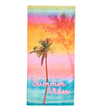 Sassy B Summer Vibes Cotton Beach Towel 76x160cm - White - Summer Vibes Beach Towel