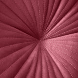 Catherine Lansfield Pleated Round Button Filled Cushion - Grey - Velvet Round Cushion Raspberry Cushion