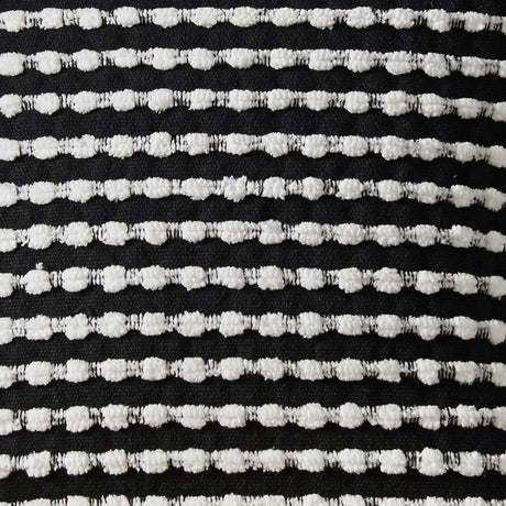 Catherine Lansfield Stab Stitch Filled Cushion 43cm x 43cm - Black - Stab Stitch Black Cushion