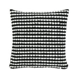 Catherine Lansfield Stab Stitch Filled Cushion 43cm x 43cm - Black - Stab Stitch Black Cushion