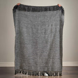 Catherine Lansfield Stab Stitch Throw – Black – 125cm x 150cm - Stab Stitch Black Throw