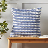 Catherine Lansfield Stab Stitch Filled Cushion 43cm x 43cm - Blue