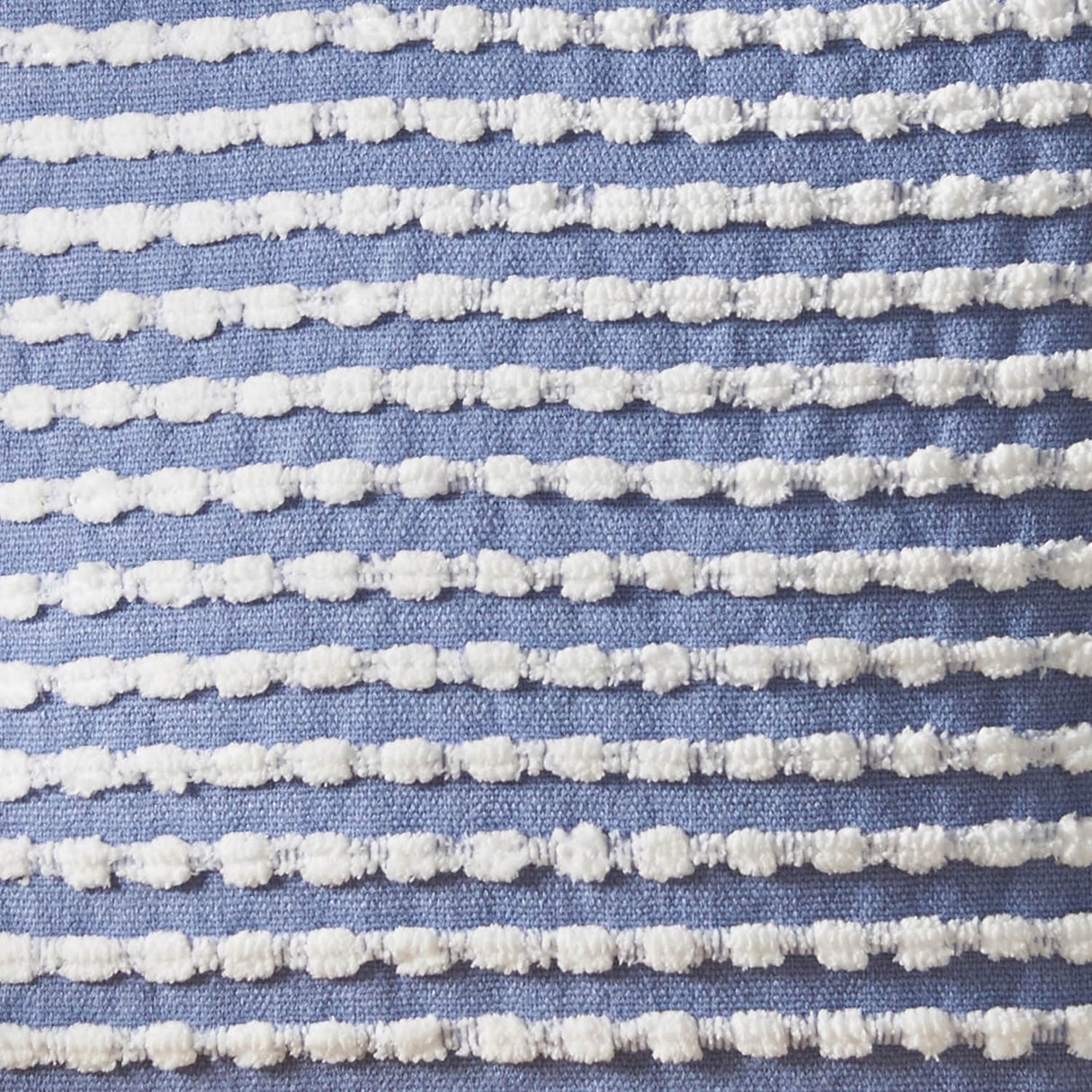 Catherine Lansfield Stab Stitch Filled Cushion 43cm x 43cm - Blue - Stab Stitch Blue Cushion