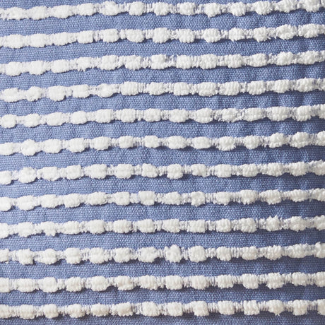 Catherine Lansfield Stab Stitch Filled Cushion 43cm x 43cm - Blue - Stab Stitch Blue Cushion