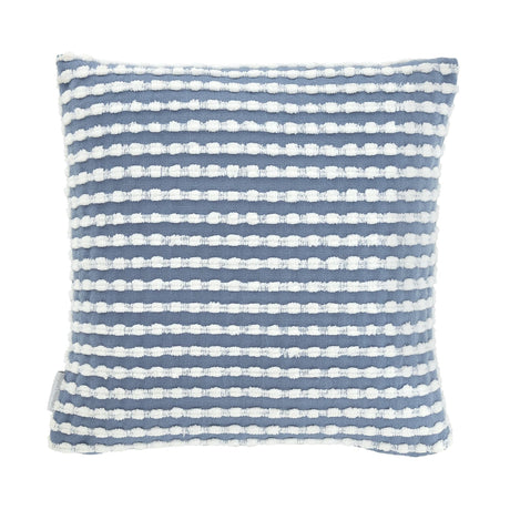 Catherine Lansfield Stab Stitch Filled Cushion 43cm x 43cm - Blue - Stab Stitch Blue Cushion