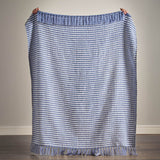Catherine Lansfield Stab Stitch Throw – Blue – 125cm x 150cm - Stab Stitch Blue Throw