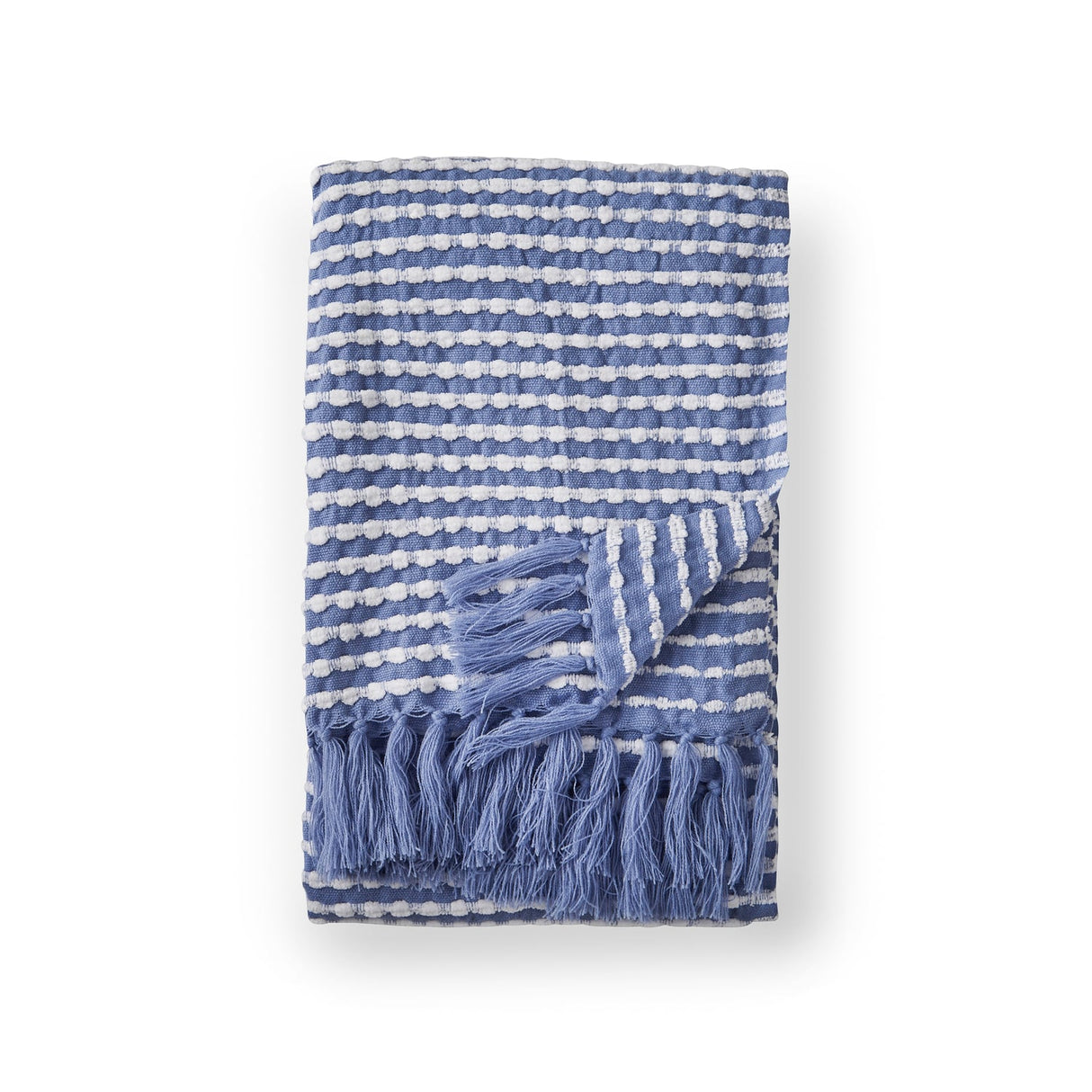 Catherine Lansfield Stab Stitch Throw – Blue – 125cm x 150cm - Stab Stitch Blue Throw