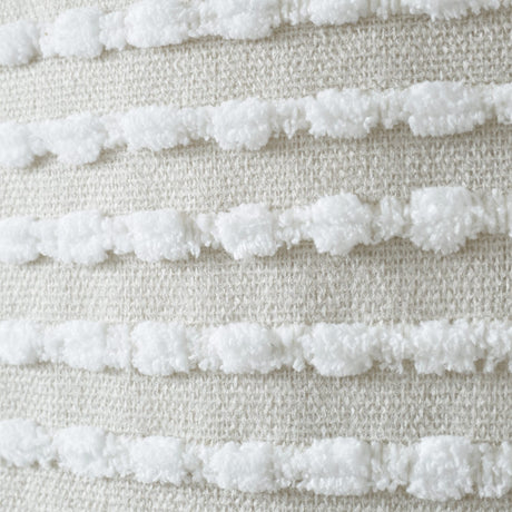 Catherine Lansfield Stab Stitch Filled Cushion 43cm x 43cm - Natural - Stab Stitch Cushion Natural