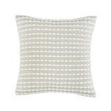 Catherine Lansfield Stab Stitch Filled Cushion 43cm x 43cm - Natural - Stab Stitch Cushion Natural