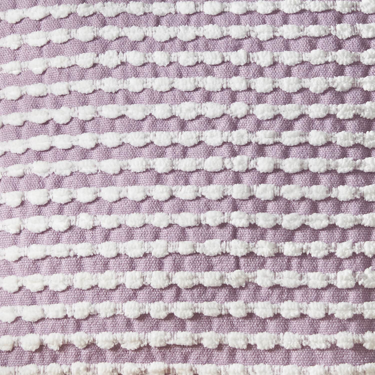 Catherine Lansfield Stab Stitch Filled Cushion 43cm x 43cm - Lilac - Stab Stitch Lilac Cushion