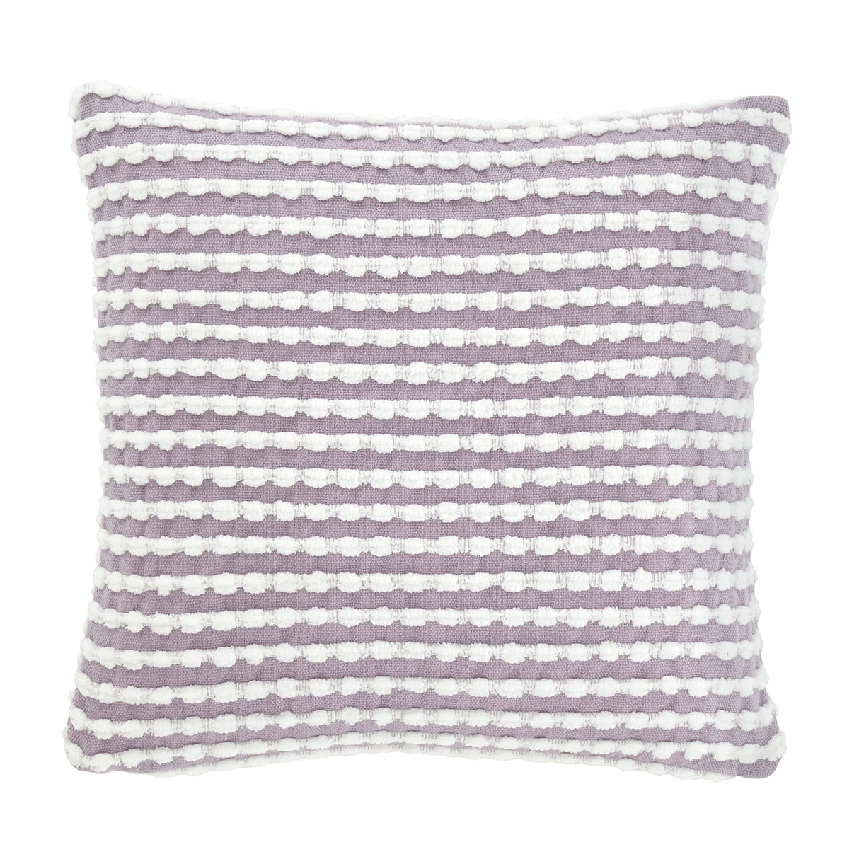Catherine Lansfield Stab Stitch Filled Cushion 43cm x 43cm - Lilac - Stab Stitch Lilac Cushion