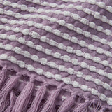 Catherine Lansfield Stab Stitch Throw – Lilac – 125cm x 150cm - Stab Stitch Lilac Throw