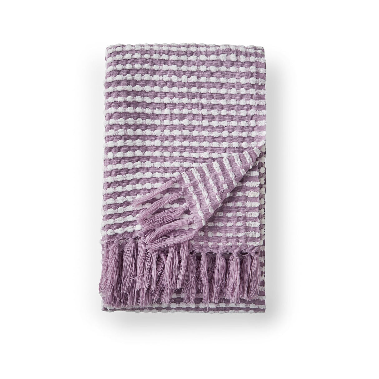 Catherine Lansfield Stab Stitch Throw – Lilac – 125cm x 150cm - Stab Stitch Lilac Throw