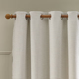 Catherine Lansfield Stab Stitch Natural Lined Eyelet Curtains - Natural - Stab Stitch Natural Curtains
