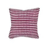 Catherine Lansfield Stab Stitch Filled Cushion 43cm x 43cm - Plum - Stab Stitch Plum Cushion