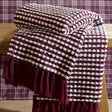 Catherine Lansfield Stab Stitch Throw – Plum – 125cm x 150cm