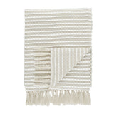 Catherine Lansfield Stab Stitch Throw – Natural – 125cm x 150cm - Stab Stitch Throw Natural